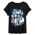 thumbnail image 1 of The Nightmare Before Christmas - Group - Juniors Oversized Graphic T-Shirt, 1 of 4