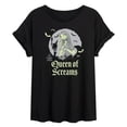 thumbnail image 1 of The Nightmare Before Christmas - Hallo Queen - Juniors Oversized Graphic T-Shirt, 1 of 4