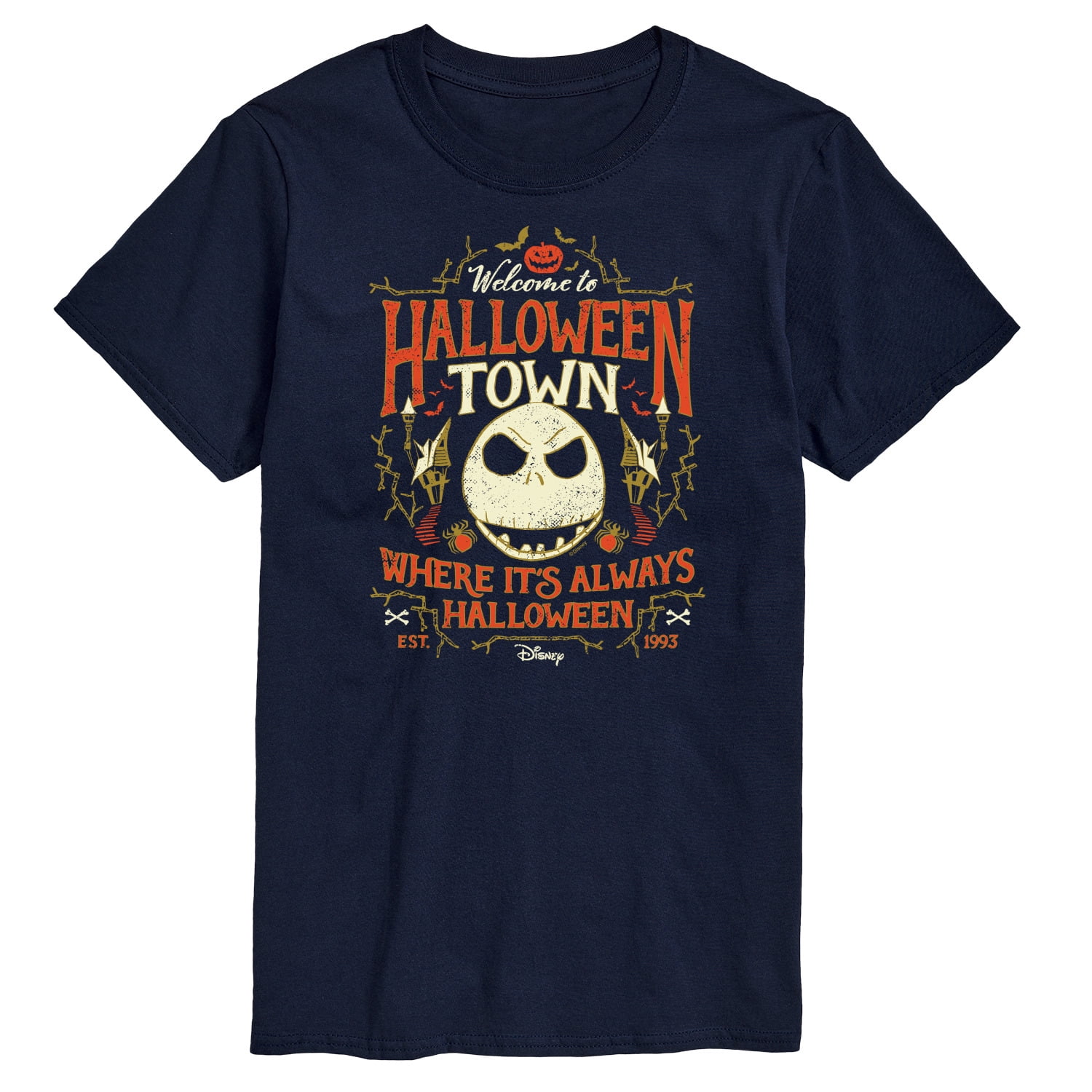 The Nightmare Before Christmas Halloween Town Sign Men's Short