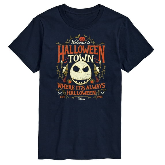 The Nightmare Before Christmas - Halloween Town Sign - Men's Short Sleeve Graphic T-Shirt