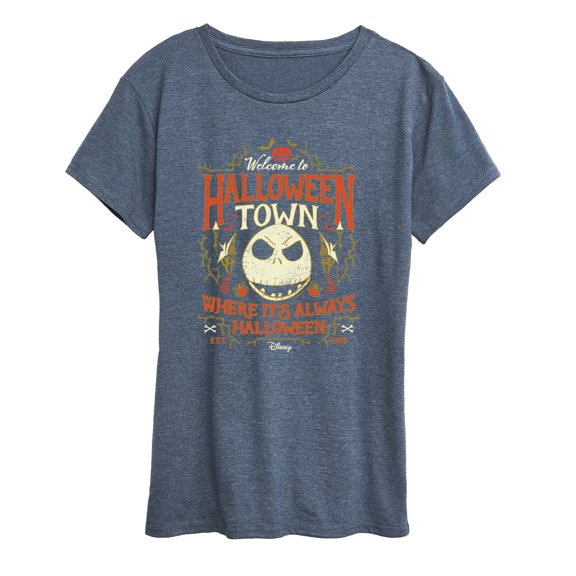 The Nightmare Before Christmas - Halloween Town Sign - Women's Short Sleeve Graphic T-Shirt