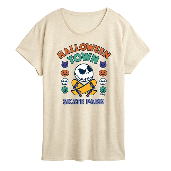 The Nightmare Before Christmas - Halloween Town Skate Park - Women's Short Sleeve Graphic T-Shirt