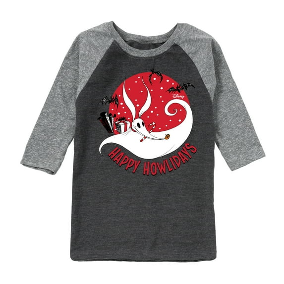 The Nightmare Before Christmas - Happy Howlidays - Toddler And Youth Raglan Graphic T-Shirt
