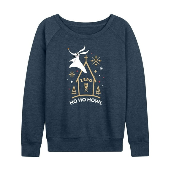 The Nightmare Before Christmas - Ho Ho Howl - Women's Lightweight French Terry Long Sleeve Shirt