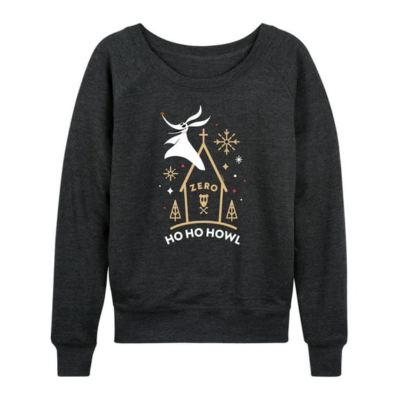 The Nightmare Before Christmas - Ho Ho Howl - Women's Lightweight French Terry Long Sleeve Shirt