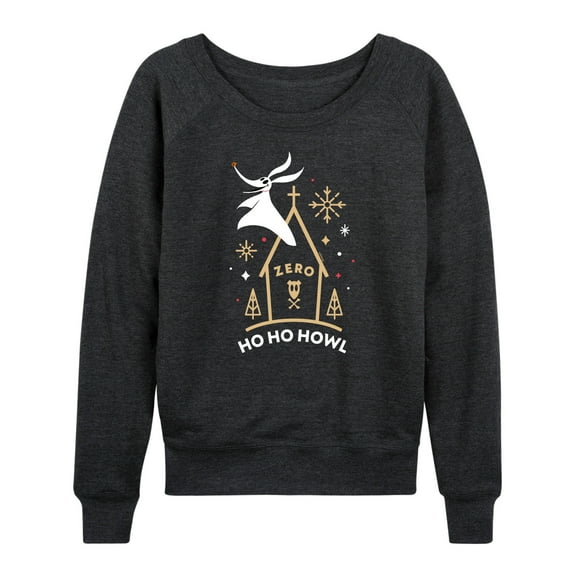 The Nightmare Before Christmas - Ho Ho Howl - Women's Lightweight French Terry Long Sleeve Shirt