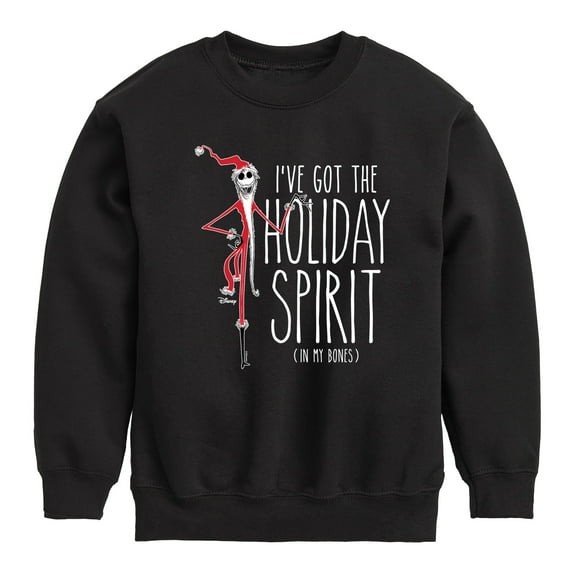 The Nightmare Before Christmas - Holiday Spirit In My Bones - Toddler And Youth Crewneck Fleece Sweatshirt
