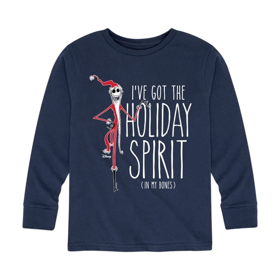 The Nightmare Before Christmas - Holiday Spirit In My Bones - Toddler And Youth Long Sleeve Graphic T-Shirt