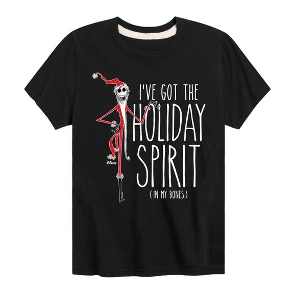 The Nightmare Before Christmas - Holiday Spirit In My Bones - Toddler And Youth Short Sleeve Graphic T-Shirt