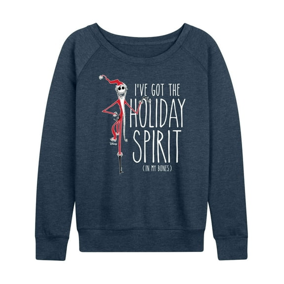 The Nightmare Before Christmas - Holiday Spirit In My Bones - Women's Lightweight French Terry Long Sleeve Shirt