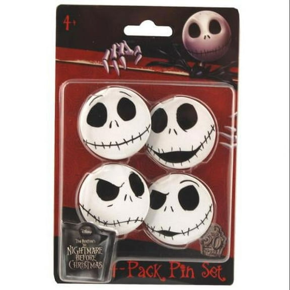 The Nightmare Before Christmas Jack 4-Pack Pin Set