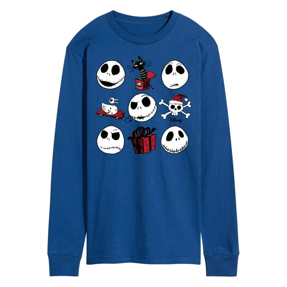 The Nightmare Before Christmas - Jack Christmas Grid - Men's Long Sleeve T-Shirt