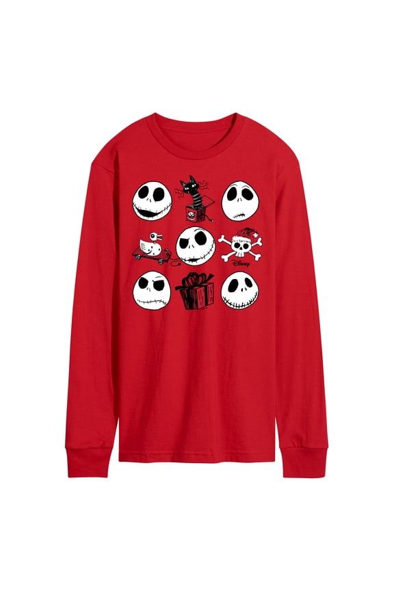- Jack Christmas Grid - Men's Long Sleeve T-Shirt