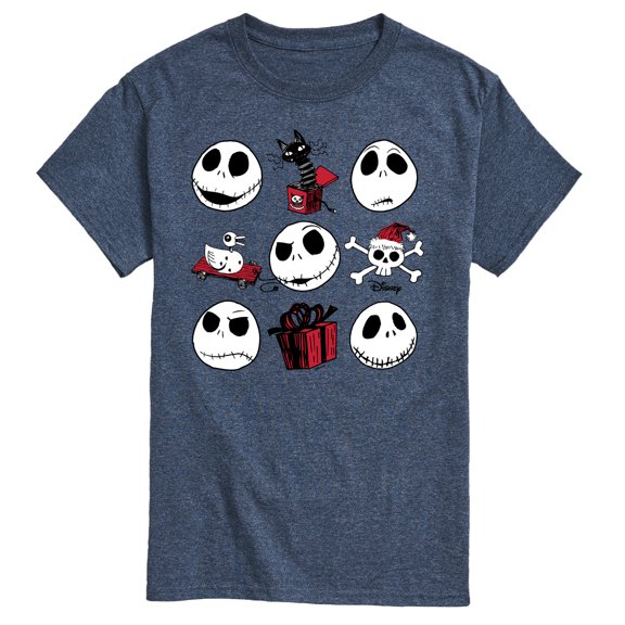The Nightmare Before Christmas - Jack Christmas Grid - Men's Short Sleeve Graphic T-Shirt
