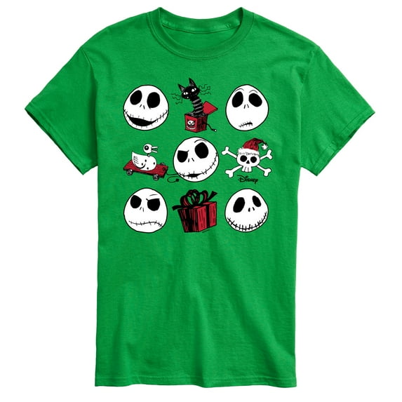 The Nightmare Before Christmas - Jack Christmas Grid - Men's Short Sleeve Graphic T-Shirt