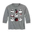 thumbnail image 1 of The Nightmare Before Christmas - Jack Christmas Grid - Toddler And Youth Long Sleeve Graphic T-Shirt, 1 of 5