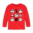 thumbnail image 1 of The Nightmare Before Christmas - Jack Christmas Grid - Toddler And Youth Long Sleeve Graphic T-Shirt, 1 of 5