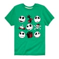 thumbnail image 1 of The Nightmare Before Christmas - Jack Christmas Grid - Toddler And Youth Short Sleeve Graphic T-Shirt, 1 of 5