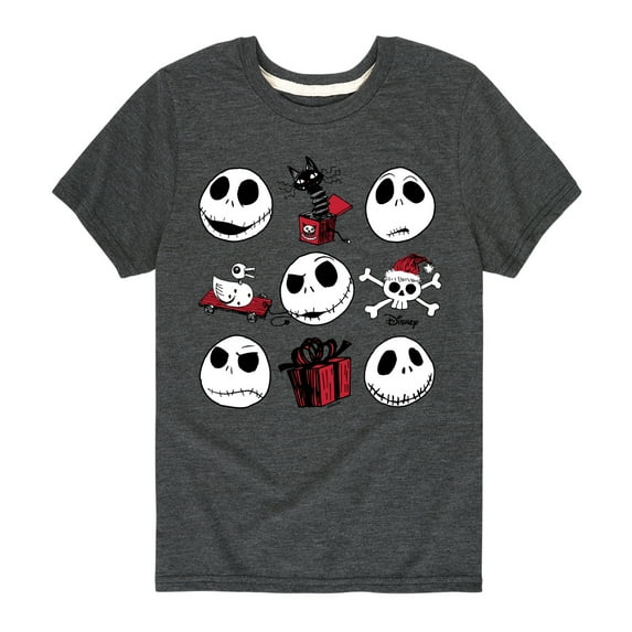 The Nightmare Before Christmas - Jack Christmas Grid - Toddler And Youth Short Sleeve Graphic T-Shirt