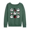 thumbnail image 1 of The Nightmare Before Christmas - Jack Christmas Grid - Women's Lightweight French Terry Long Sleeve Shirt, 1 of 5