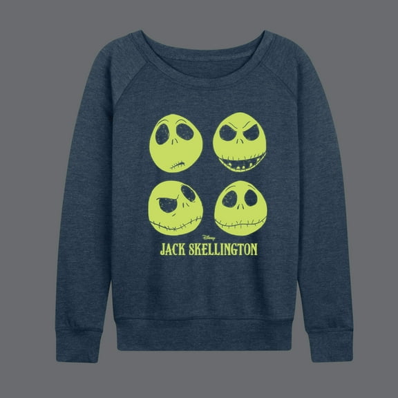 The Nightmare Before Christmas - Jack Emotions Glow - Women's Lightweight French Terry Long Sleeve Shirt