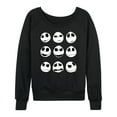thumbnail image 1 of The Nightmare Before Christmas - Jack Face Grid - Women's Lightweight French Terry Long Sleeve Shirt, 1 of 5