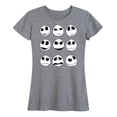thumbnail image 1 of The Nightmare Before Christmas - Jack Face Grid - Women's Short Sleeve Graphic T-Shirt, 1 of 5