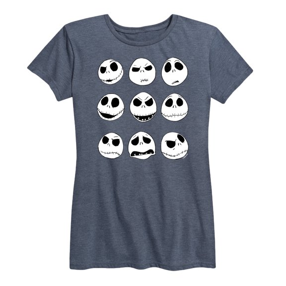 The Nightmare Before Christmas - Jack Face Grid - Women's Short Sleeve Graphic T-Shirt