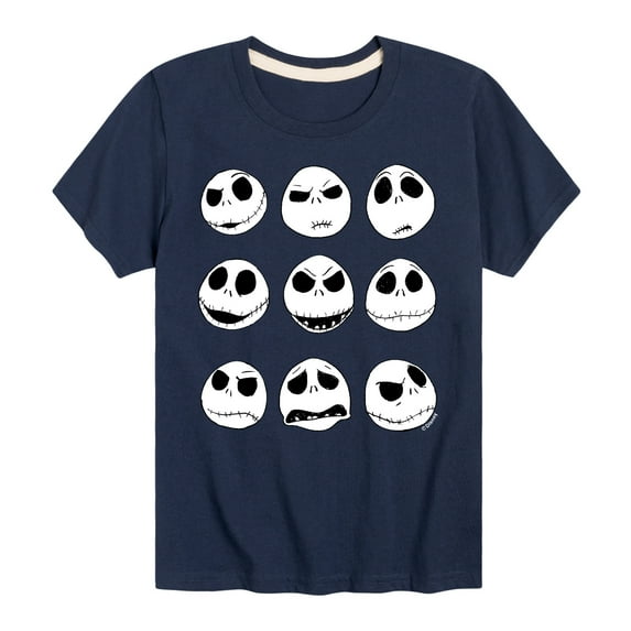 The Nightmare Before Christmas - Jack Face Grid - Youth Short Sleeve Graphic T-Shirt