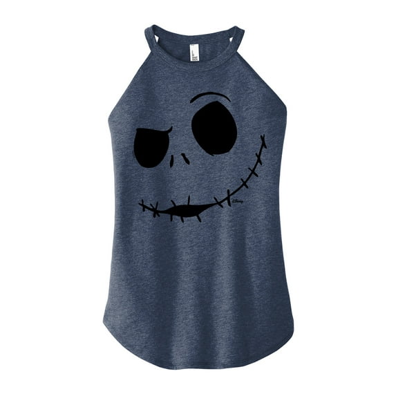 The Nightmare Before Christmas - Jack Face - Juniors High Neck Tank Top