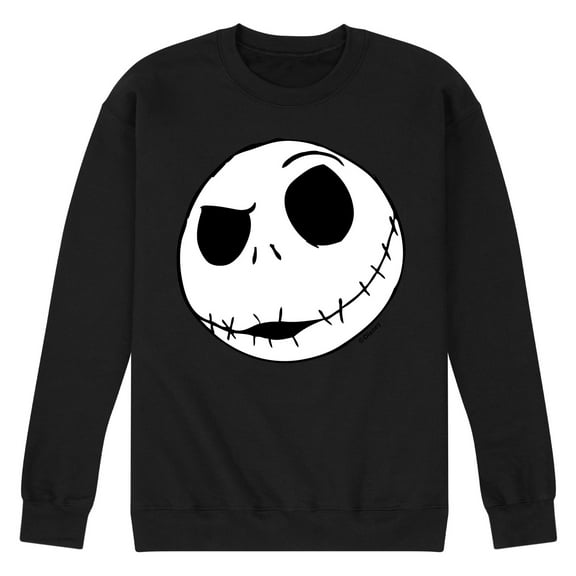 The Nightmare Before Christmas - Jack Face - Men's Crew Neck Fleece Pullover