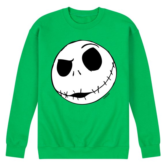 The Nightmare Before Christmas - Jack Face - Men's Crew Neck Fleece Pullover