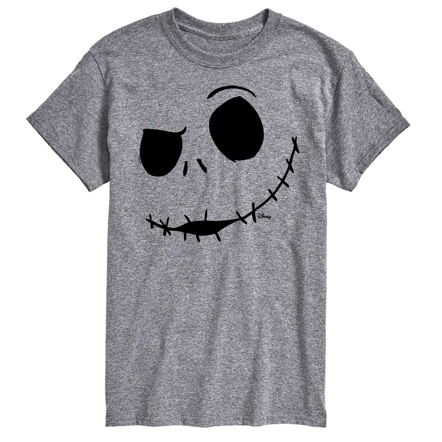 Men\'s The Nightmare Before Christmas Jack Large Skellington Graphic Black Tee X Face