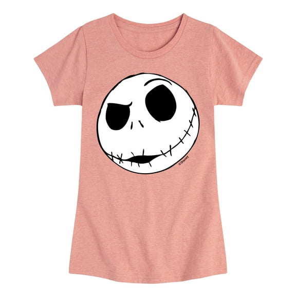 The Nightmare Before Christmas - Jack Face - Toddler And Youth Girls Short Sleeve Graphic T-Shirt