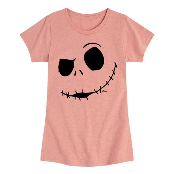 The Nightmare Before Christmas - Jack Face - Toddler And Youth Girls Short Sleeve Graphic T-Shirt