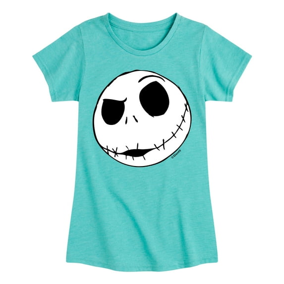The Nightmare Before Christmas - Jack Face - Toddler And Youth Girls Short Sleeve Graphic T-Shirt