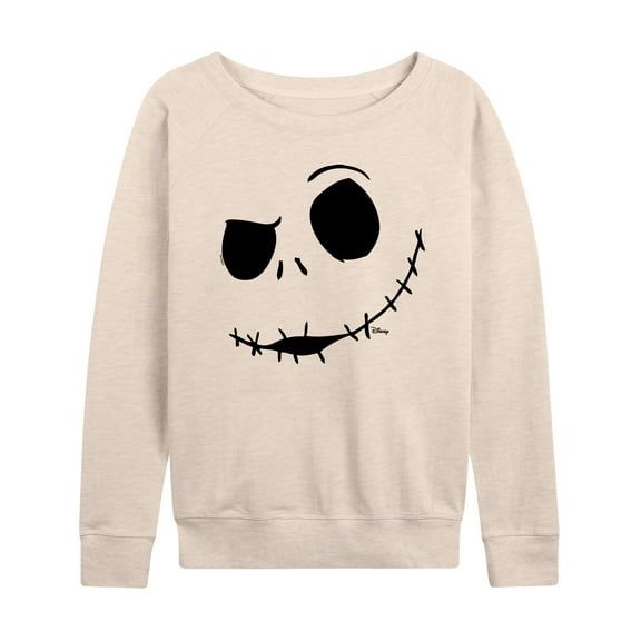 The Nightmare Before Christmas - Jack Face - Women's Lightweight French Terry Long Sleeve Shirt