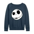 thumbnail image 1 of The Nightmare Before Christmas - Jack Face - Women's Lightweight French Terry Long Sleeve Shirt, 1 of 5