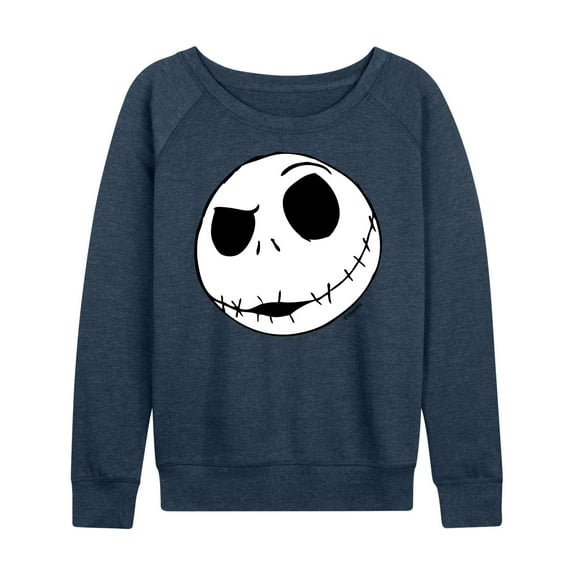 The Nightmare Before Christmas - Jack Face - Women's Lightweight French Terry Long Sleeve Shirt