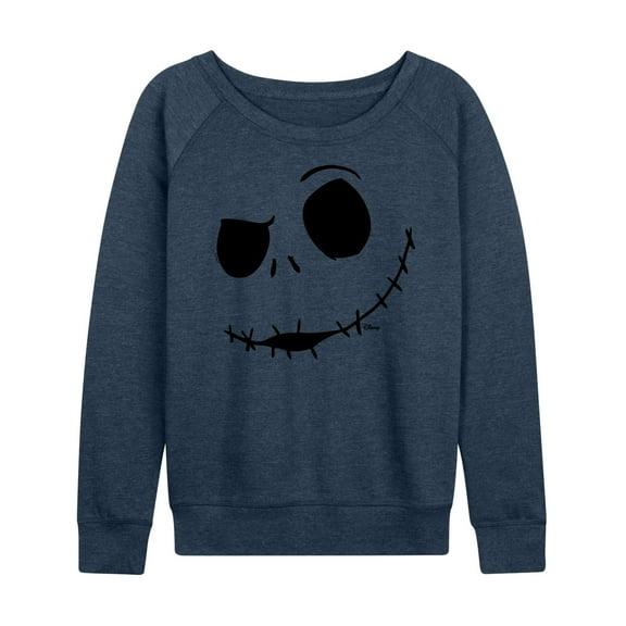The Nightmare Before Christmas - Jack Face - Women's Lightweight French Terry Long Sleeve Shirt