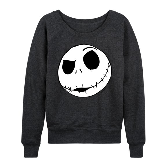 The Nightmare Before Christmas - Jack Face - Women's Lightweight French Terry Long Sleeve Shirt
