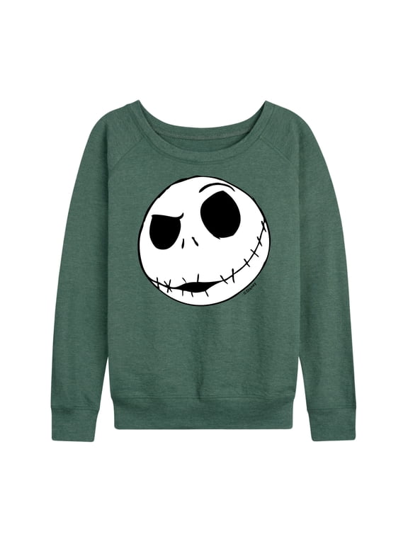 - Women's Lightweight French Terry Wide Neck Long Sleeve Graphic Shirt