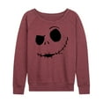 thumbnail image 1 of The Nightmare Before Christmas - Jack Face - Women's Lightweight French Terry Long Sleeve Shirt, 1 of 5