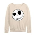 thumbnail image 1 of The Nightmare Before Christmas - Jack Face - Women's Lightweight French Terry Long Sleeve Shirt, 1 of 5
