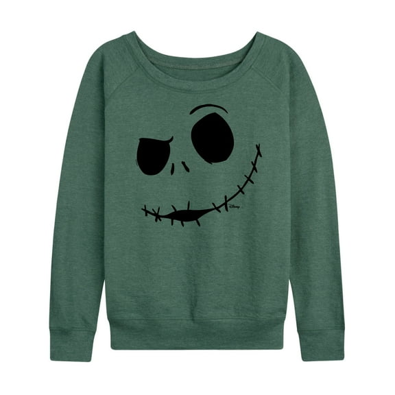 The Nightmare Before Christmas - Jack Face - Women's Lightweight French Terry Long Sleeve Shirt
