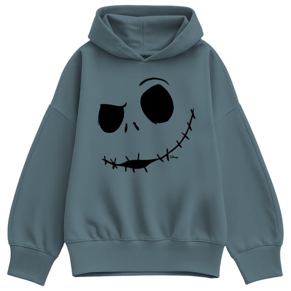 The Nightmare Before Christmas - Jack Face - Women's Oversized Fleece Hoodie Sweatshirt