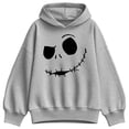 thumbnail image 1 of The Nightmare Before Christmas - Jack Face - Women's Oversized Fleece Hoodie Sweatshirt, 1 of 3