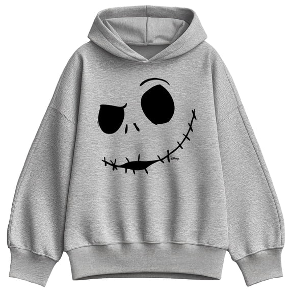 The Nightmare Before Christmas - Jack Face - Women's Oversized Fleece Hoodie Sweatshirt