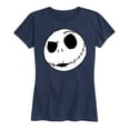 thumbnail image 1 of The Nightmare Before Christmas - Jack Face - Women's Short Sleeve Graphic T-Shirt, 1 of 5