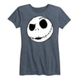 thumbnail image 1 of The Nightmare Before Christmas - Jack Face - Women's Short Sleeve Graphic T-Shirt, 1 of 5
